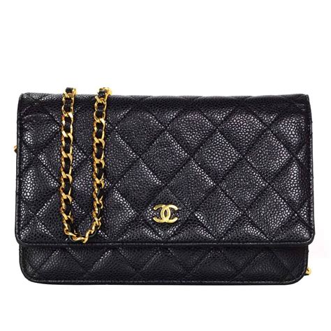 chanel woc caviar leather|CHANEL Caviar Timeless CC Wallet on Chain WOC Black.